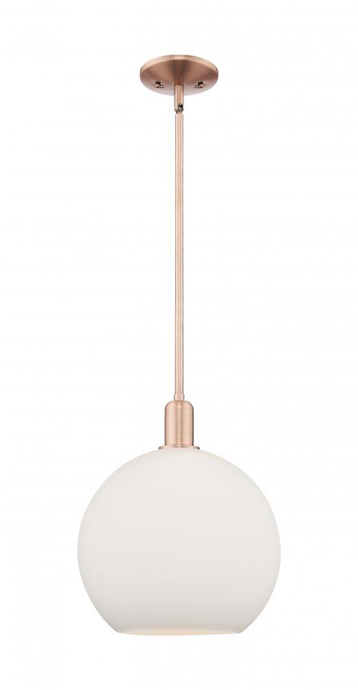 Athens - 1 Light - 12 inch - Antique Copper - Stem hung - Mini Pendant