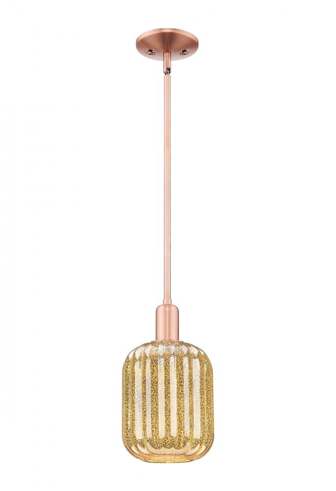Preston Cylinder - 1 Light - 6 inch - Antique Copper - Mini Pendant