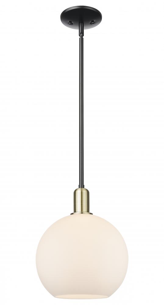 Athens - 1 Light - 10 inch - Black Antique Brass - Stem hung - Mini Pendant
