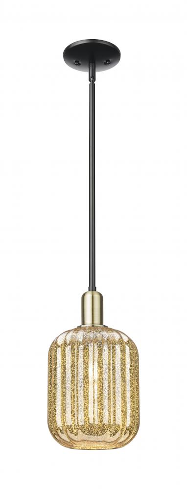 Preston Cylinder - 1 Light - 6 inch - Black Antique Brass - Mini Pendant