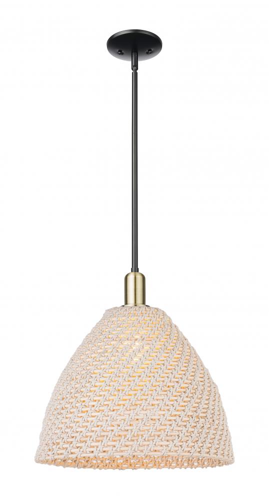 Bristol Natural - 1 Light - 6 inch - Black Antique Brass - Mini Pendant
