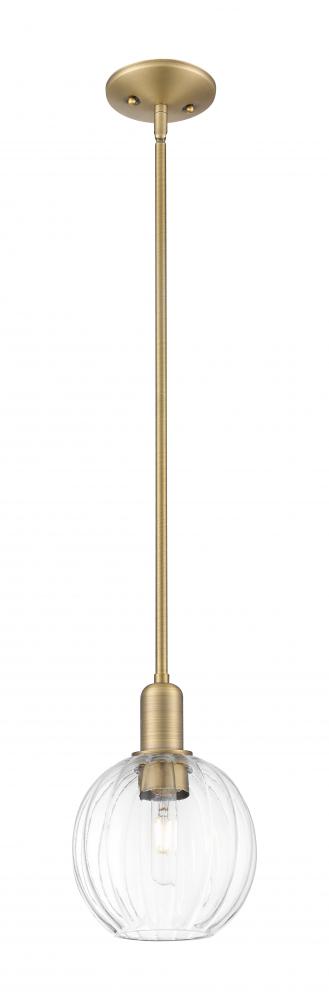 Preston Globe - 1 Light - 6 inch - Brushed Brass - Mini Pendant
