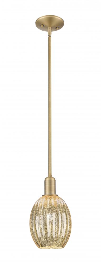 Preston Bulb - 1 Light - 6 inch - Brushed Brass - Mini Pendant
