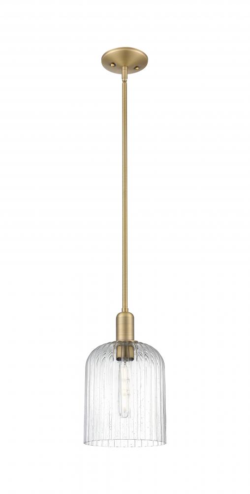 Bridal Veil - 1 Light - 8 inch - Brushed Brass - Mini Pendant