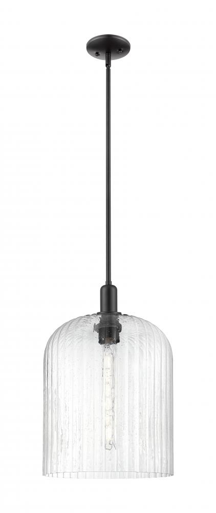 Bridal Veil - 1 Light - 12 inch - Matte Black - Mini Pendant