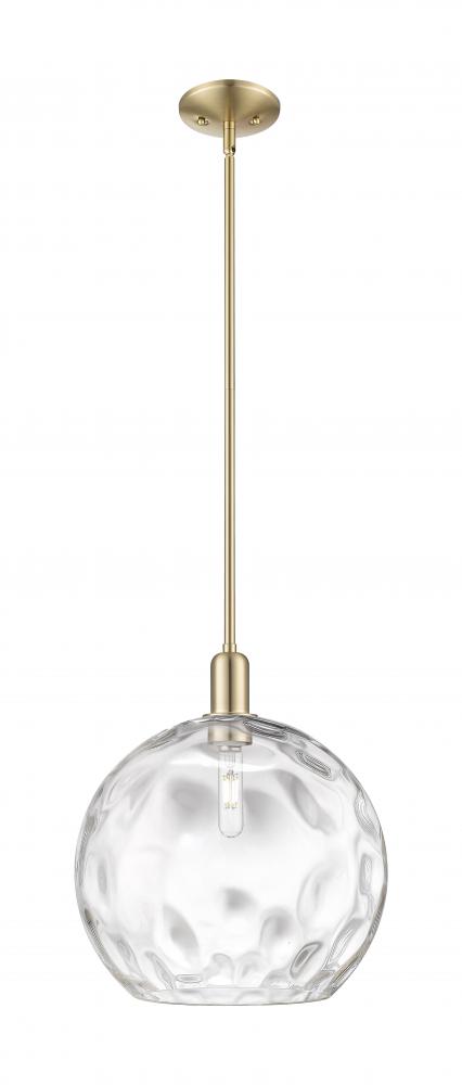 Athens Water Glass - 1 Light - 13 inch - Champagne Bronze - Stem hung - Mini Pendant
