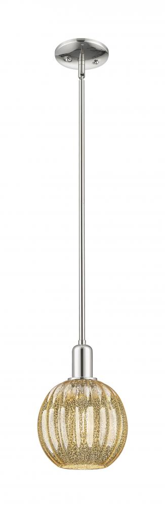 Preston Globe - 1 Light - 6 inch - Polished Nickel - Mini Pendant