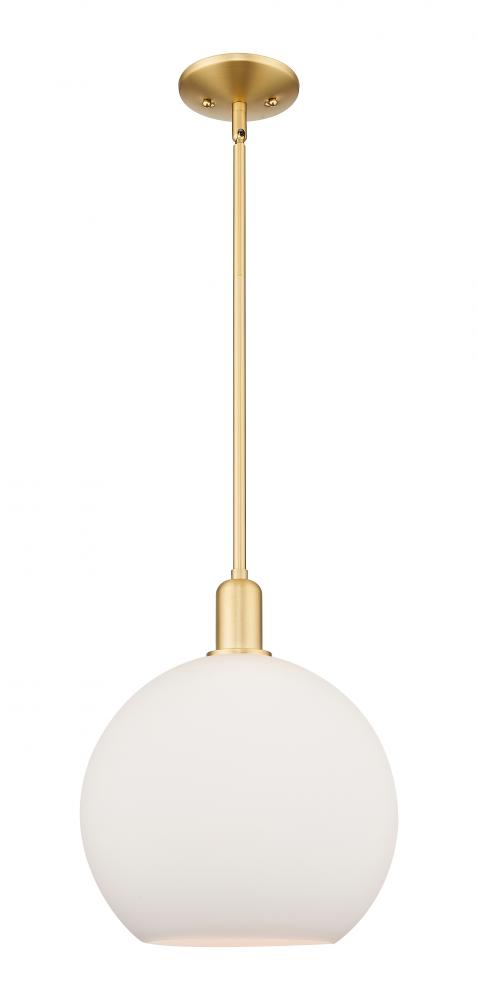 Athens - 1 Light - 12 inch - Satin Gold - Stem hung - Mini Pendant