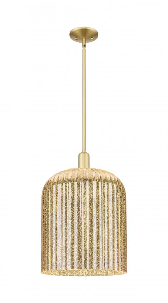 Bridal Veil - 1 Light - 12 inch - Satin Gold - Mini Pendant