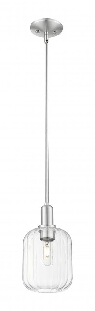 Preston Cylinder - 1 Light - 6 inch - Brushed Satin Nickel - Mini Pendant