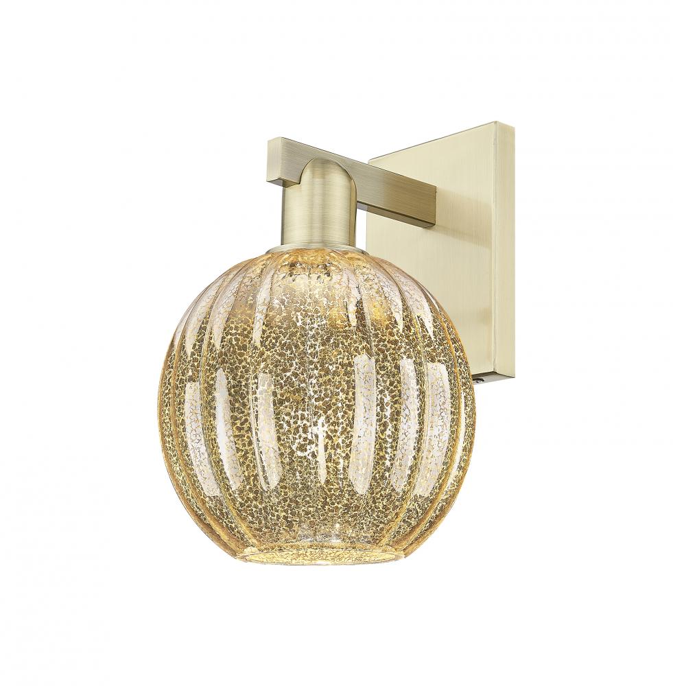 Preston Globe - 1 Light - 6 inch - Antique Brass - Sconce