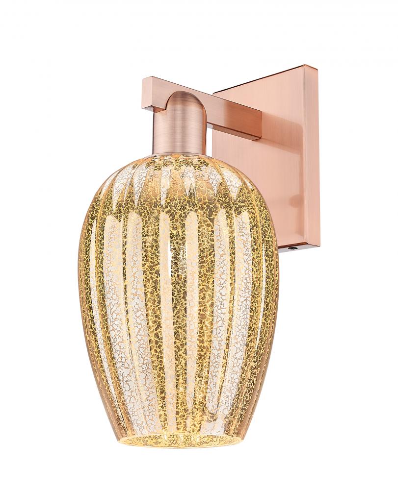 Preston Flute - 1 Light - 6 inch - Antique Copper - Sconce