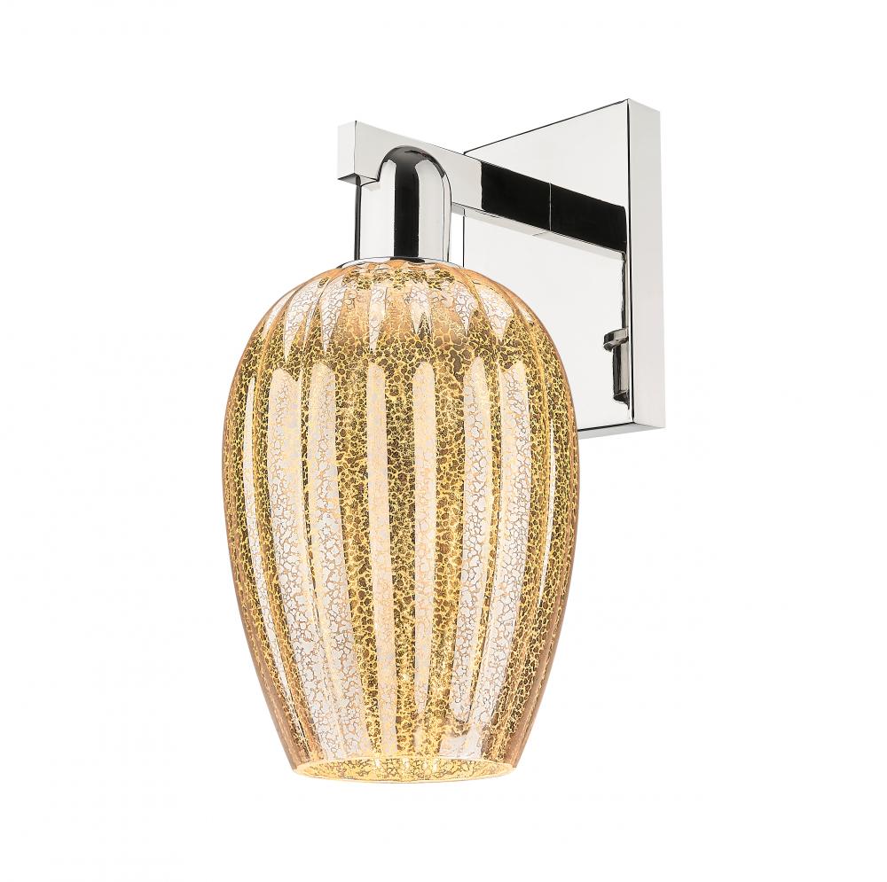 Preston Flute - 1 Light - 6 inch - Polished Nickel - Sconce