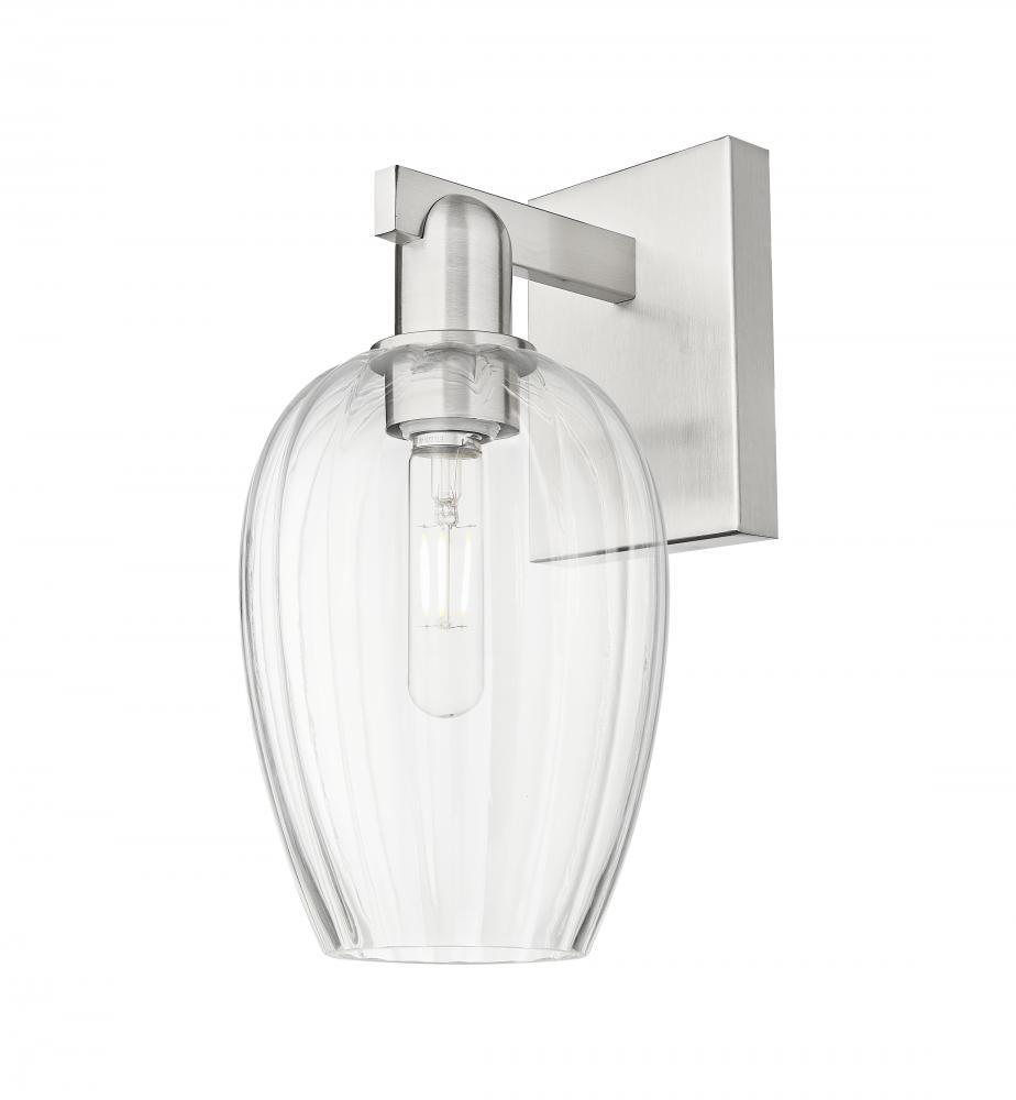 Preston Flute - 1 Light - 6 inch - Brushed Satin Nickel - Sconce