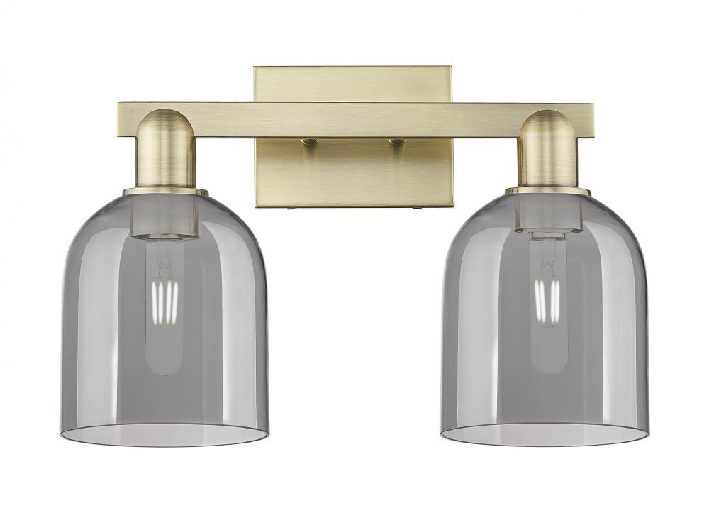 Bella - 2 Light - 17 inch - Antique Brass - Bath Vanity Light