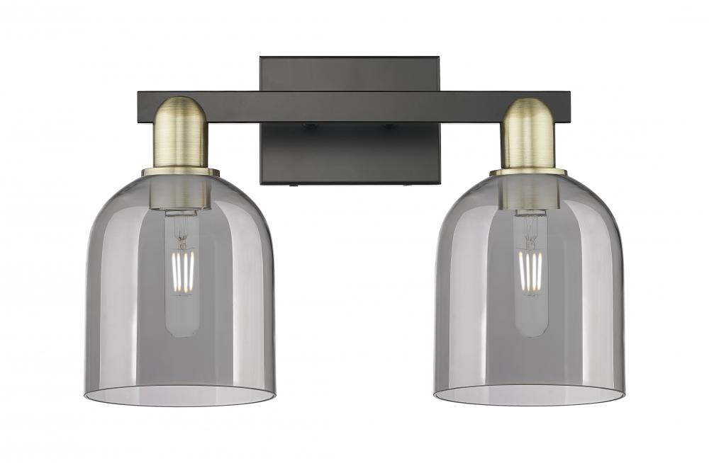 Bella - 2 Light - 17 inch - Black Antique Brass - Bath Vanity Light