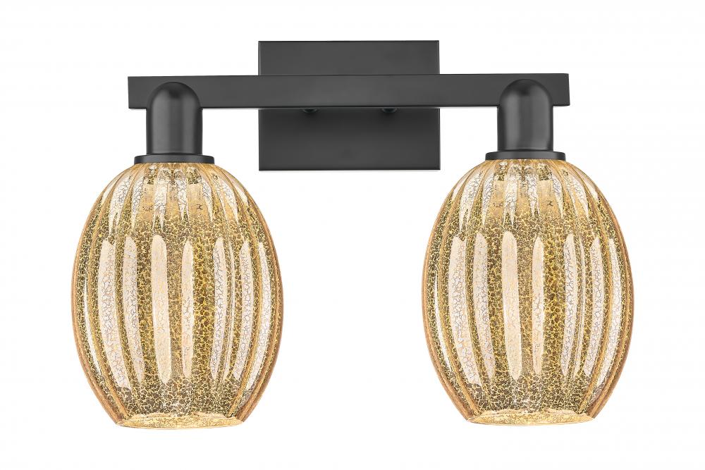 Preston - 2 Light - 16 inch - Matte Black - Bath Vanity Light