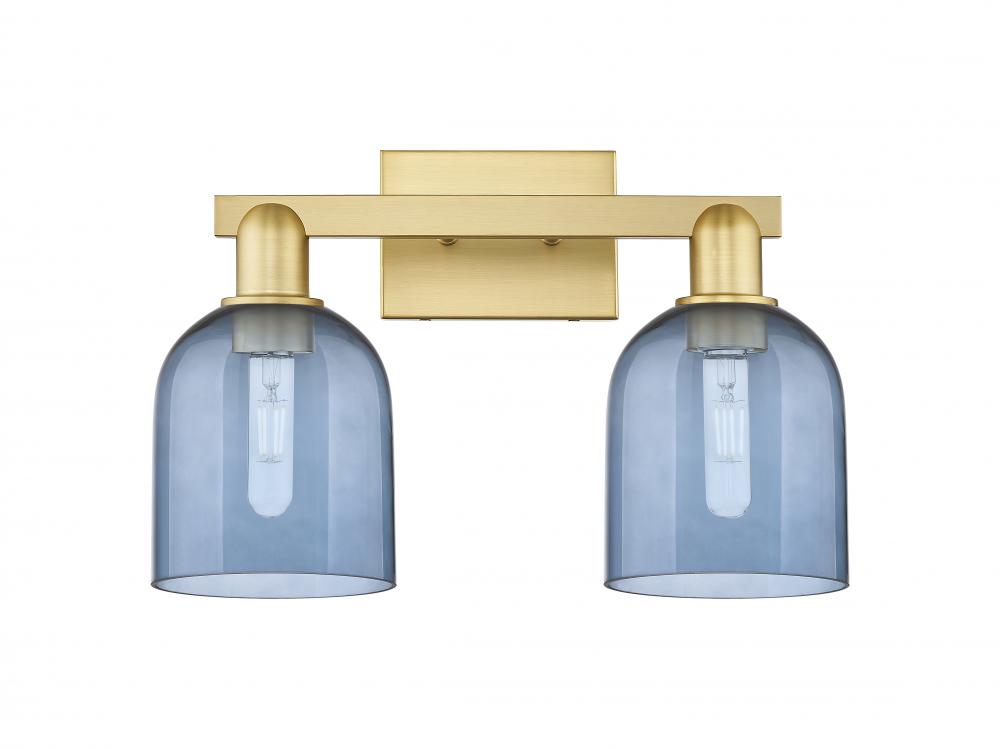 Bella - 2 Light - 17 inch - Satin Gold - Bath Vanity Light