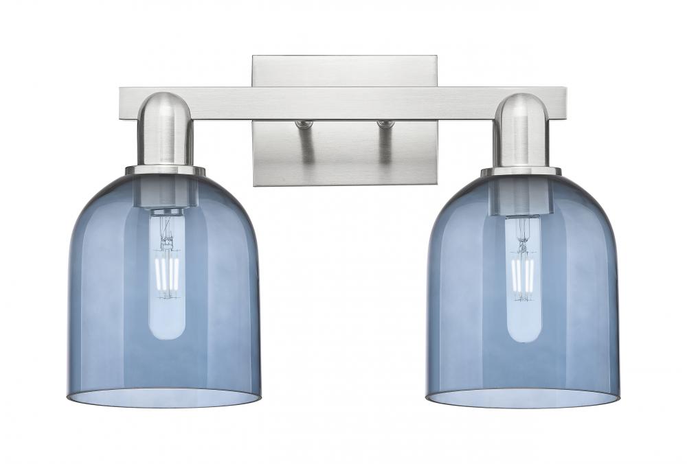 Bella - 2 Light - 17 inch - Brushed Satin Nickel - Bath Vanity Light