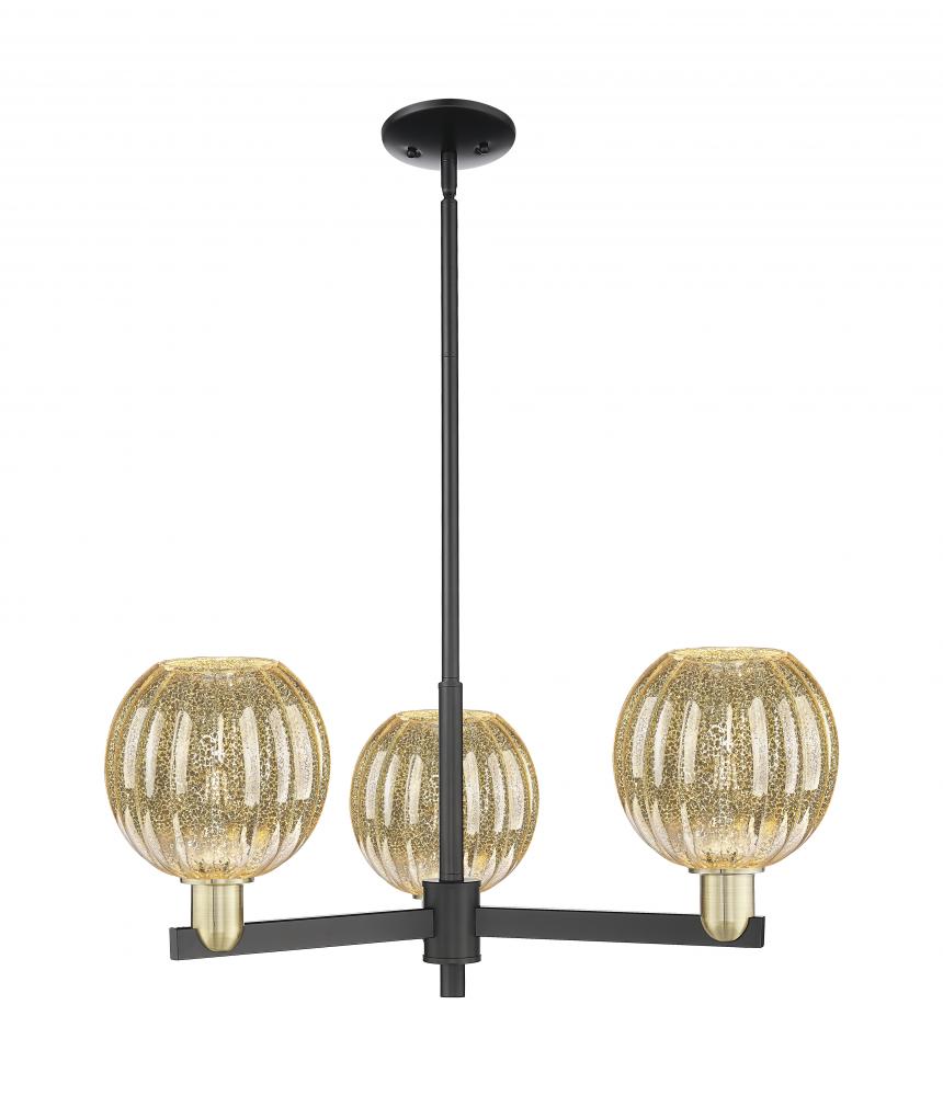 Preston Globe - 3 Light - 18 inch - Black Antique Brass - Flush Mount