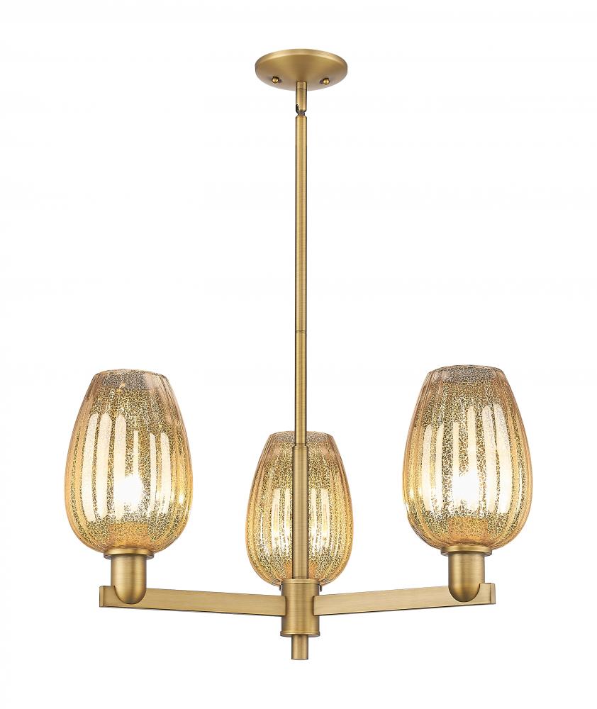 Preston - 3 Light - 18 inch - Brushed Brass - Flush Mount