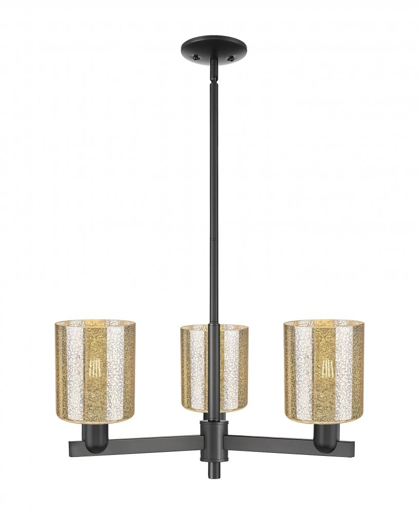 Cobbleskill - 3 Light - 27 inch - Matte Black - Stem hung - Flush Mount