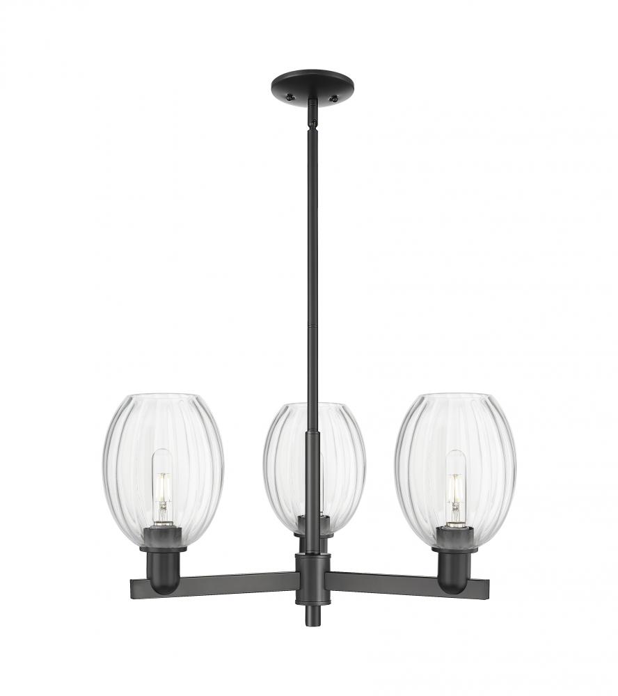 Preston Bulb - 3 Light - 18 inch - Matte Black - Flush Mount