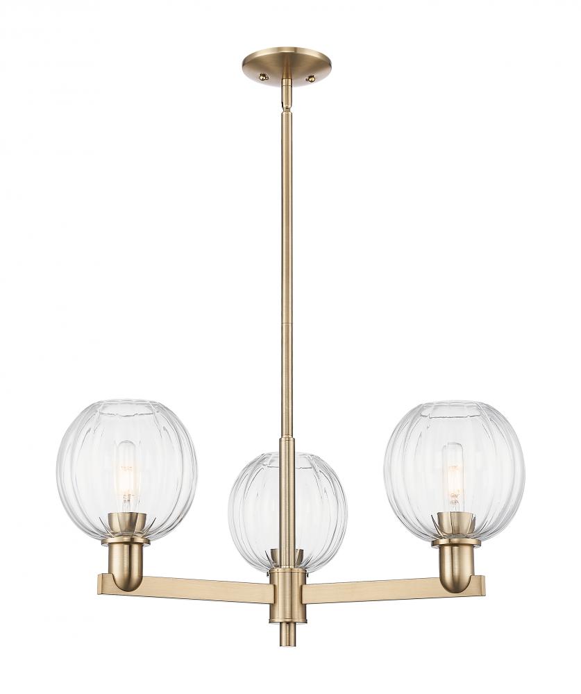 Preston Globe - 3 Light - 18 inch - Champagne Bronze - Flush Mount