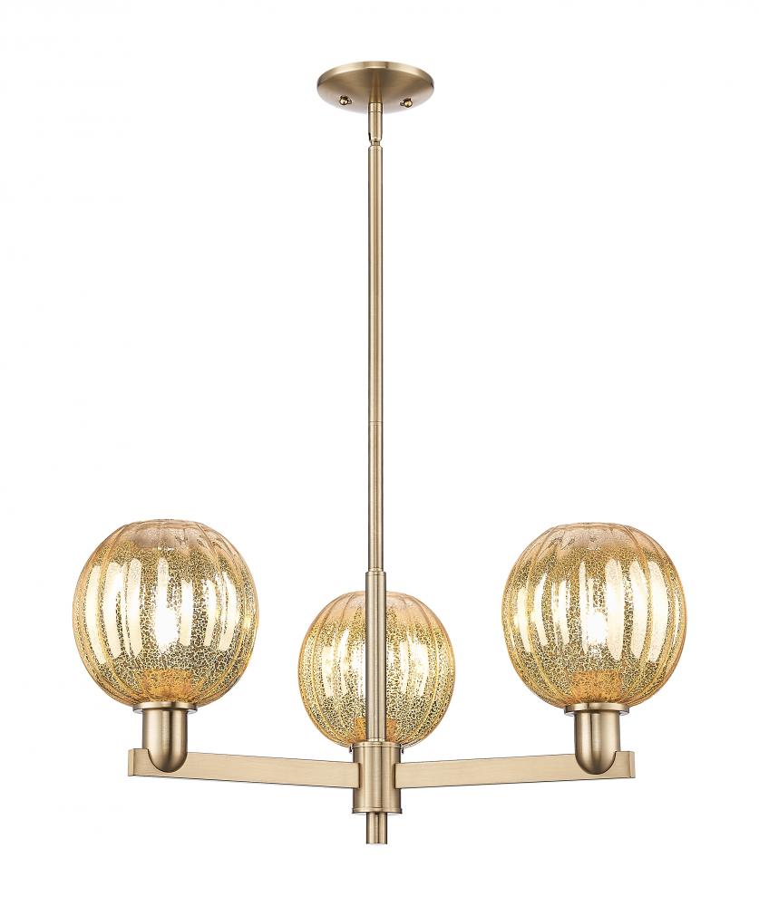 Preston Globe - 3 Light - 18 inch - Champagne Bronze - Flush Mount