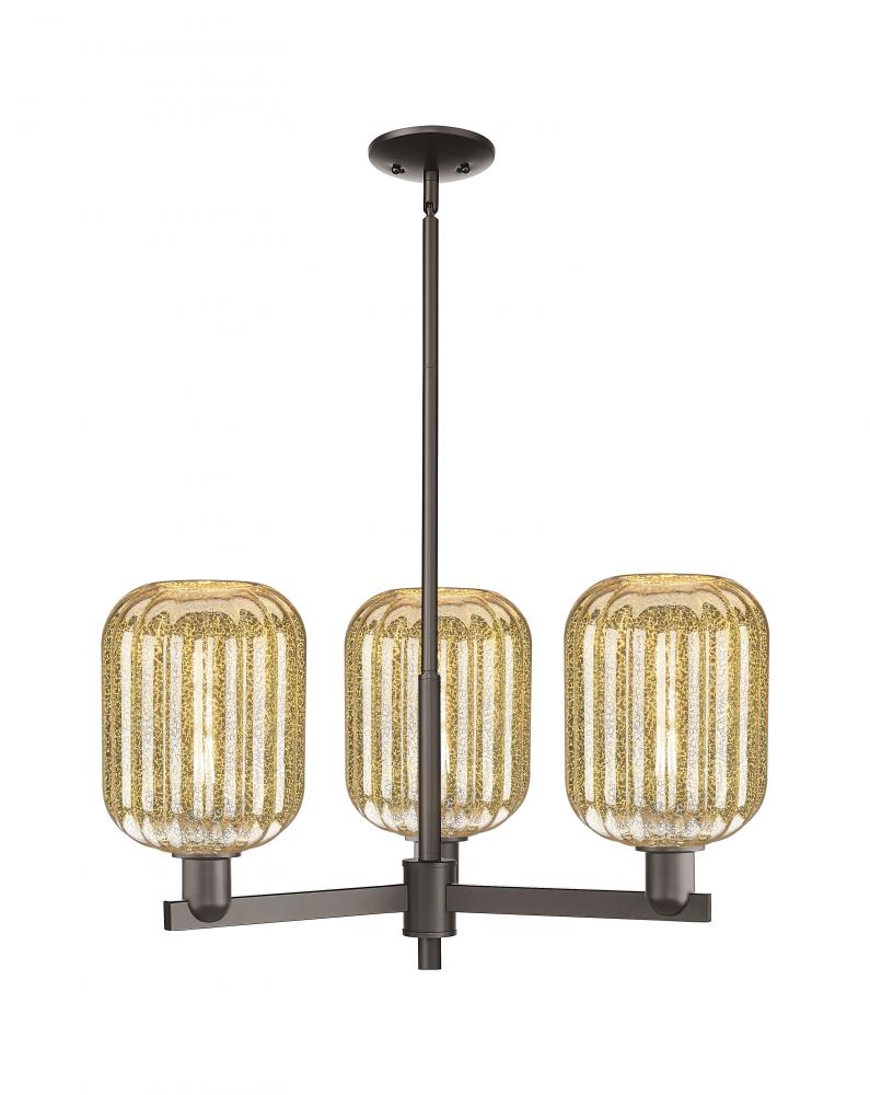 Preston Cylinder - 3 Light - 18 inch - Oil Rubbed Bronze - Flush Mount
