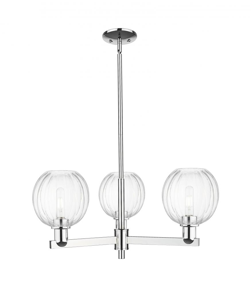 Preston Globe - 3 Light - 18 inch - Polished Chrome - Flush Mount