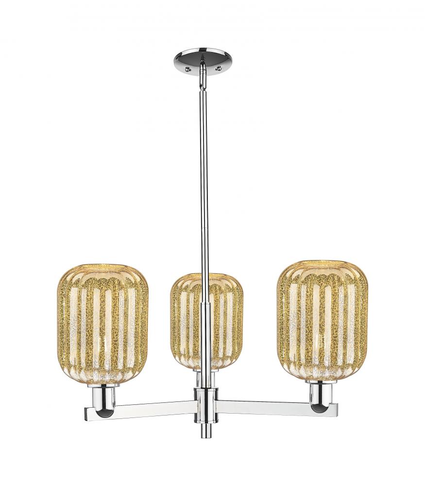 Preston Cylinder - 3 Light - 18 inch - Polished Chrome - Flush Mount