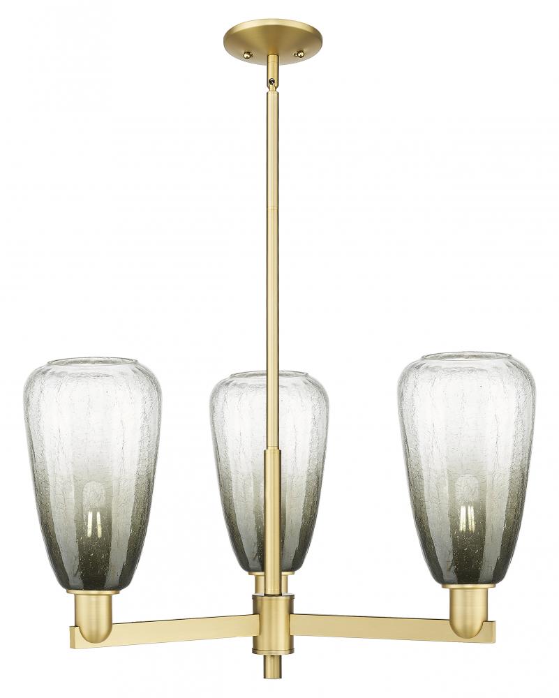 Brookhaven Almond - 3 Light - 18 inch - Satin Gold - Flush Mount