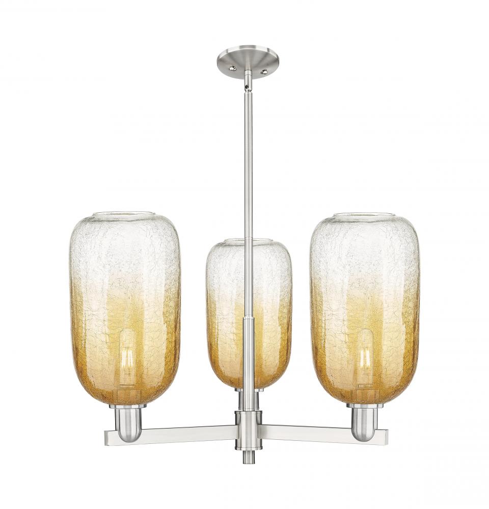 Brookhaven Cloche - 3 Light - 18 inch - Satin Nickel - Flush Mount