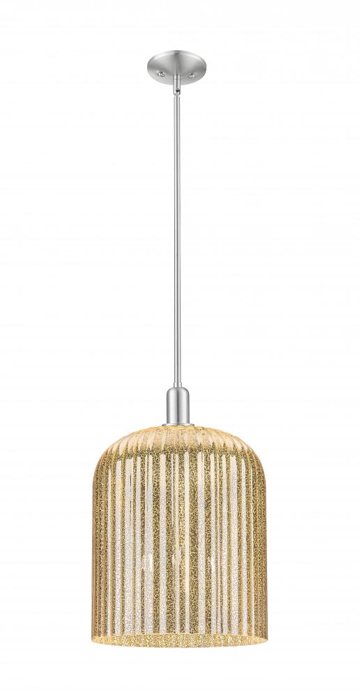 Bridal Veil - 1 Light - 12 inch - Brushed Satin Nickel - Mini Pendant