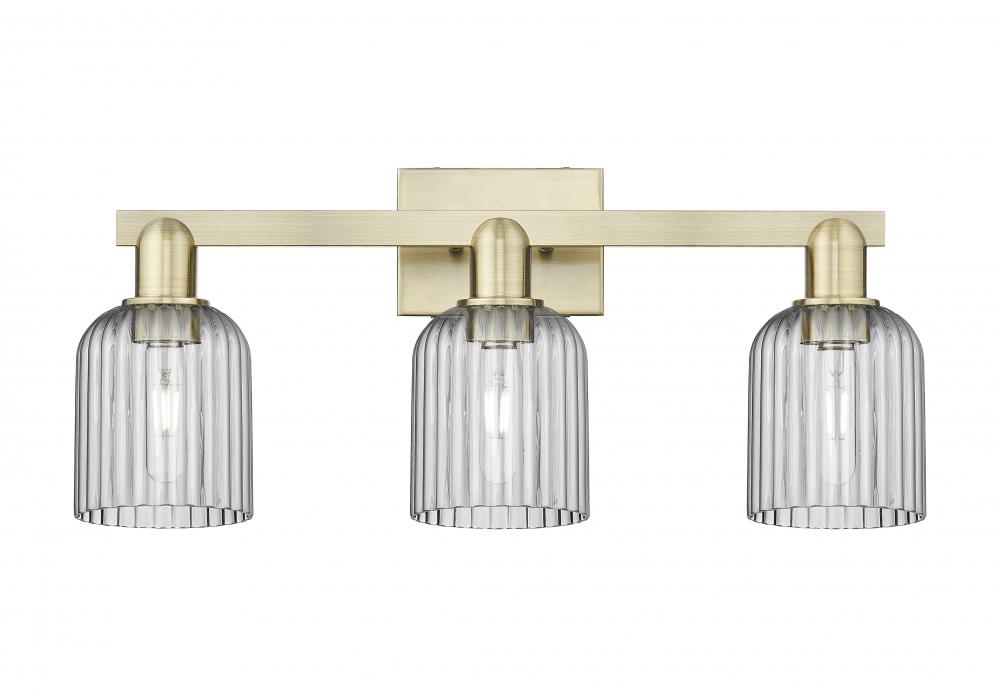 Bridal Veil - 3 Light - 26 inch - Antique Brass - Bath Vanity Light