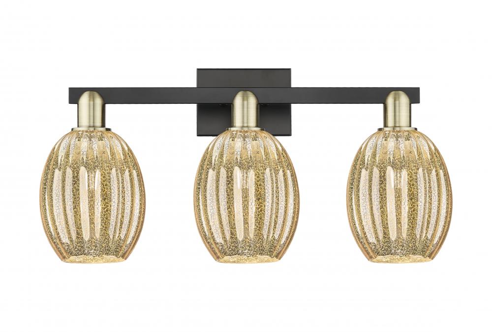 Preston - 3 Light - 26 inch - Black Antique Brass - Bath Vanity Light