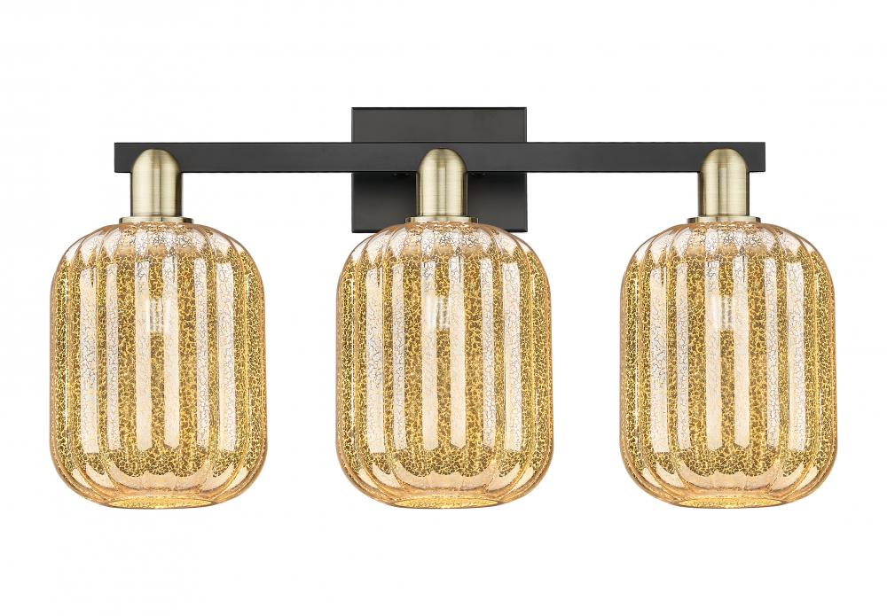 Preston - 3 Light - 26 inch - Black Antique Brass - Bath Vanity Light