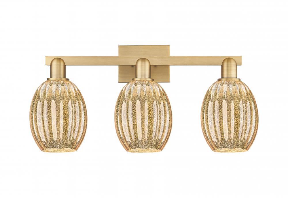 Preston - 3 Light - 26 inch - Brushed Brass - Bath Vanity Light