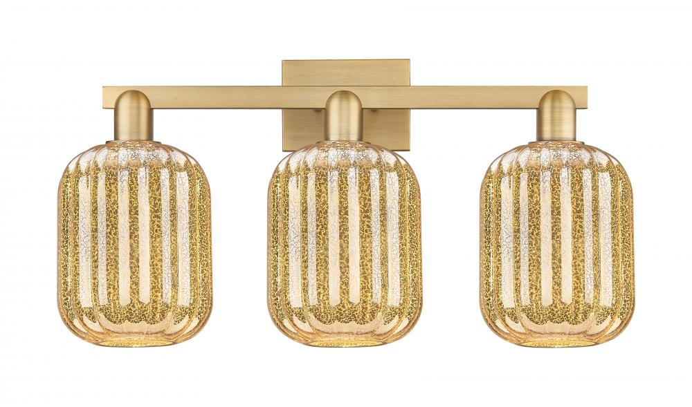 Preston - 3 Light - 26 inch - Brushed Brass - Bath Vanity Light