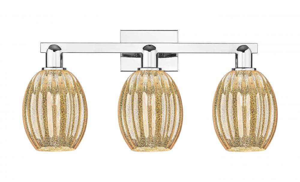 Preston - 3 Light - 26 inch - Polished Chrome - Bath Vanity Light