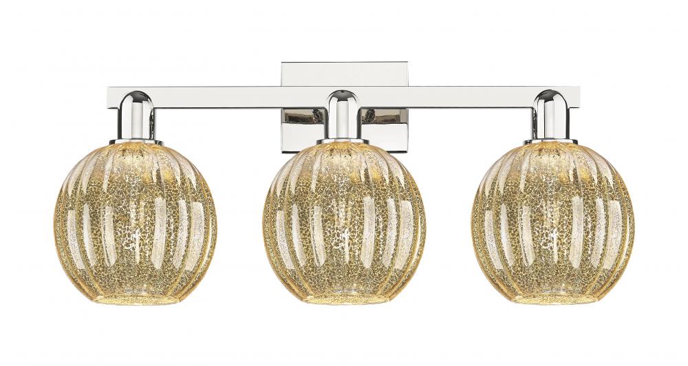 Preston - 3 Light - 26 inch - Polished Nickel - Bath Vanity Light