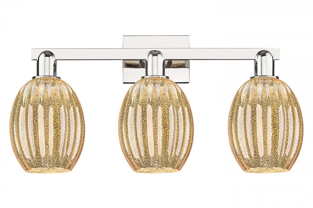 Preston - 3 Light - 26 inch - Polished Nickel - Bath Vanity Light
