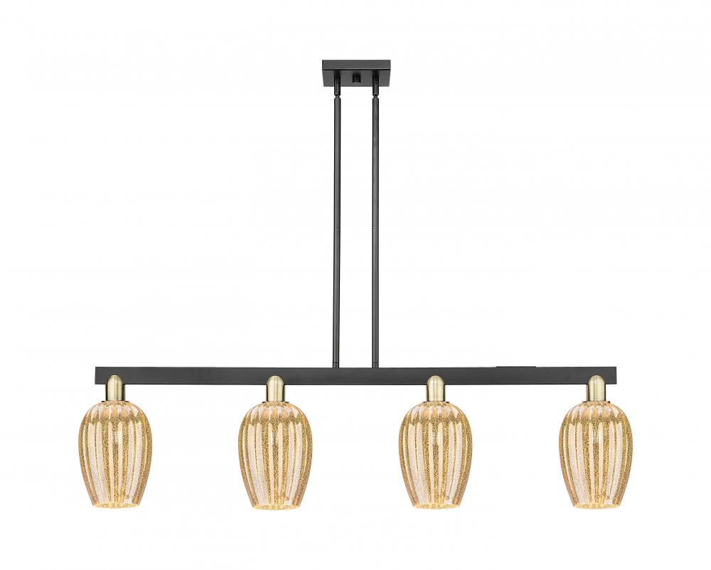 Preston - 4 Light - 48 inch - Black Antique Brass - Cord hung - Island Light