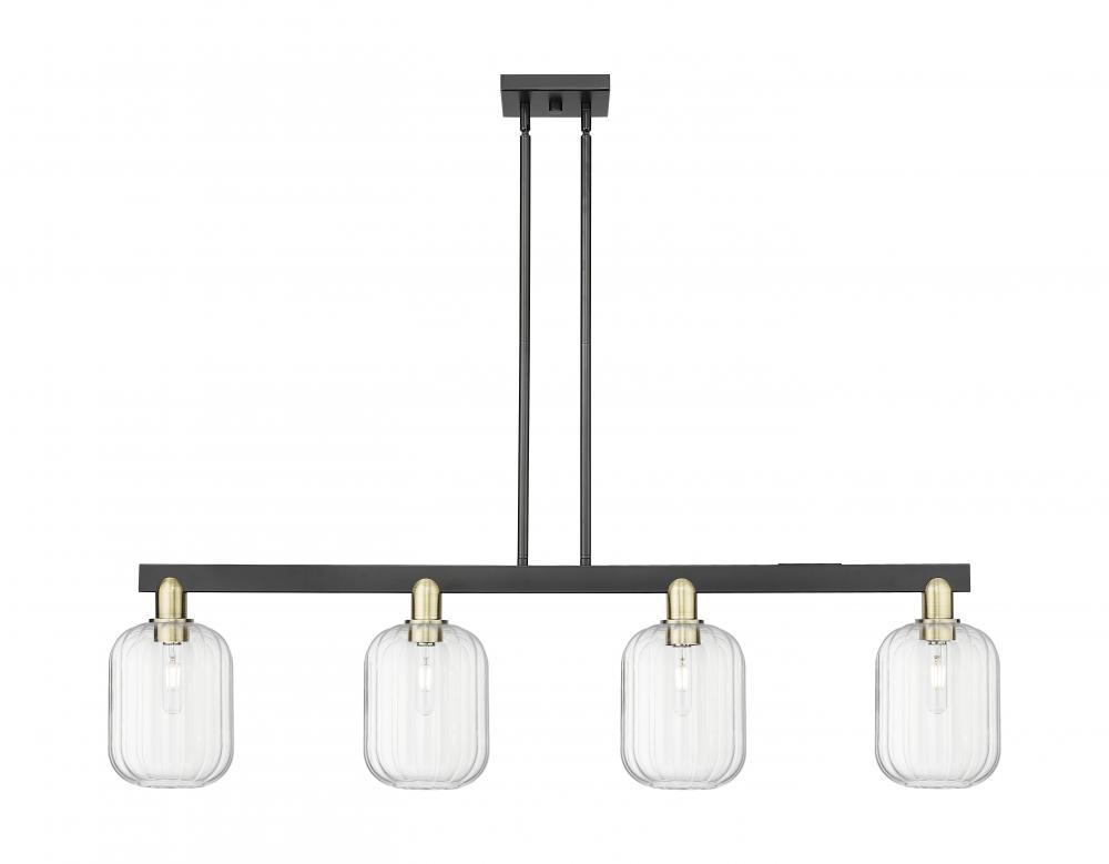 Preston Cylinder - 4 Light - 48 inch - Black Antique Brass - Cord hung - Island Light