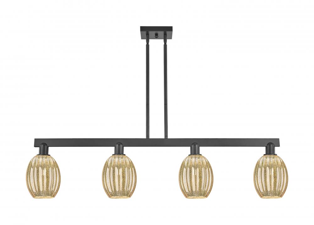 Preston - 4 Light - 48 inch - Matte Black - Cord hung - Island Light