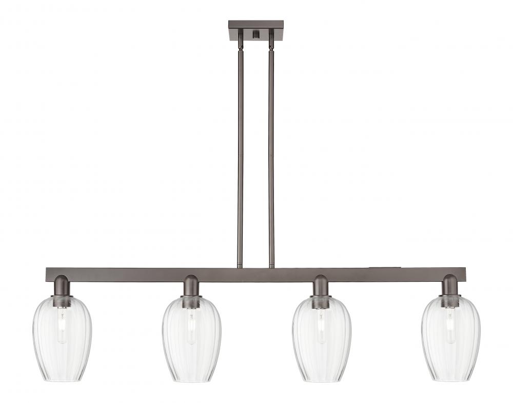 Preston Flute - 4 Light - 48 inch - Oil Rubbed Bronze - Cord hung - Island Light