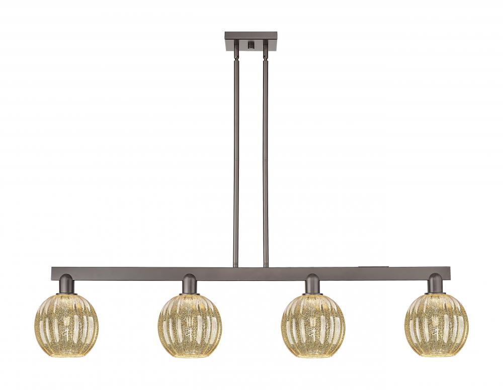 Preston Globe - 4 Light - 48 inch - Oil Rubbed Bronze - Cord hung - Island Light
