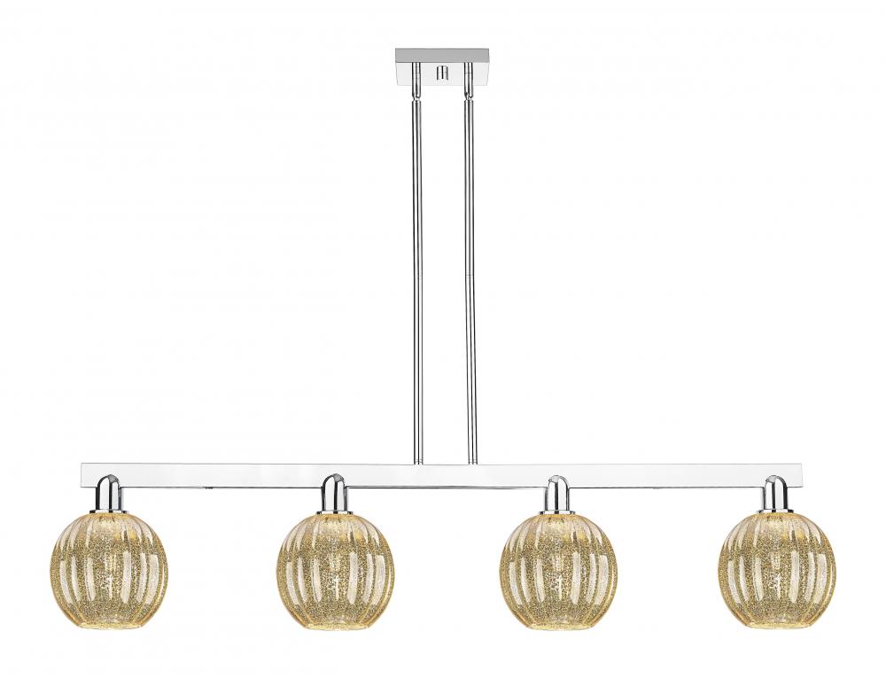 Preston - 4 Light - 48 inch - Polished Chrome - Cord hung - Island Light