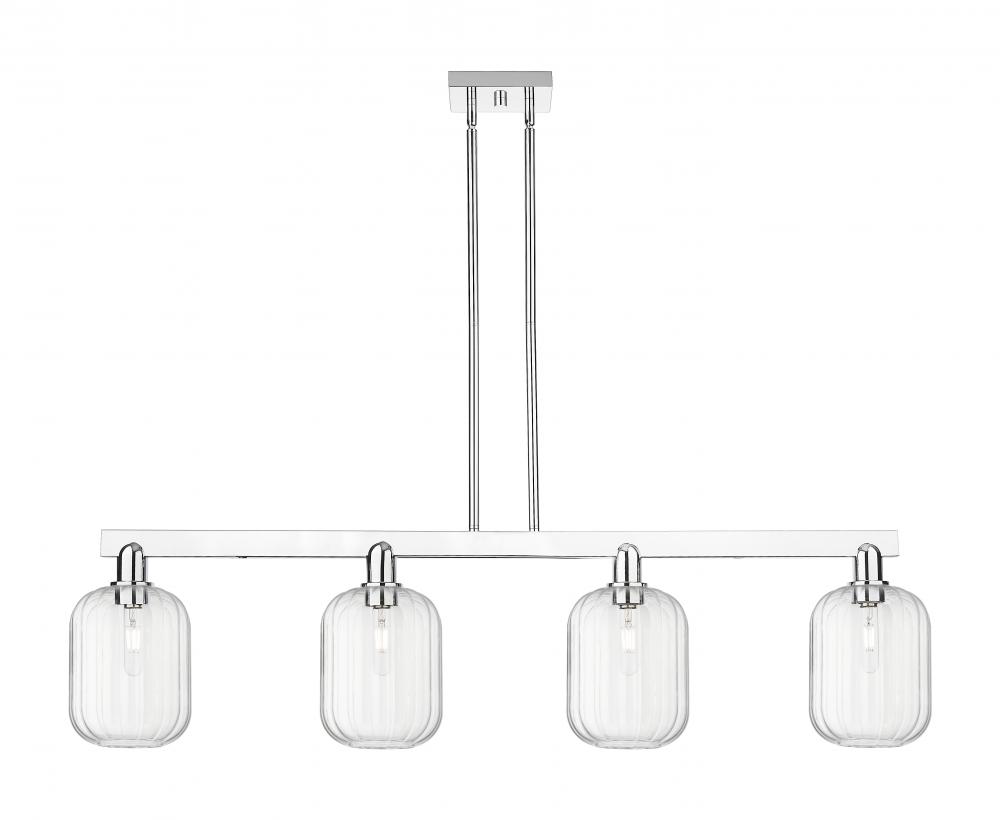 Preston Cylinder - 4 Light - 48 inch - Polished Chrome - Cord hung - Island Light